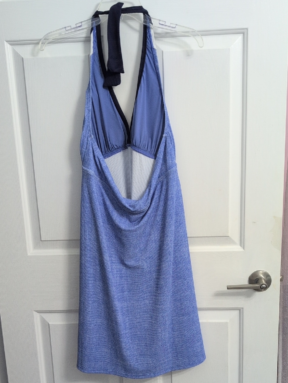 Tommy Bahama Island Cay Blue Halter Coverup Dress Pockets Padded Bust Large - Picture 14 of 16